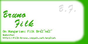 bruno filk business card